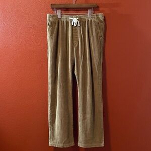 Wellen Men’s Classic Corduroy Easy Straight Leg Sun Faded Brown Huckberry Pants